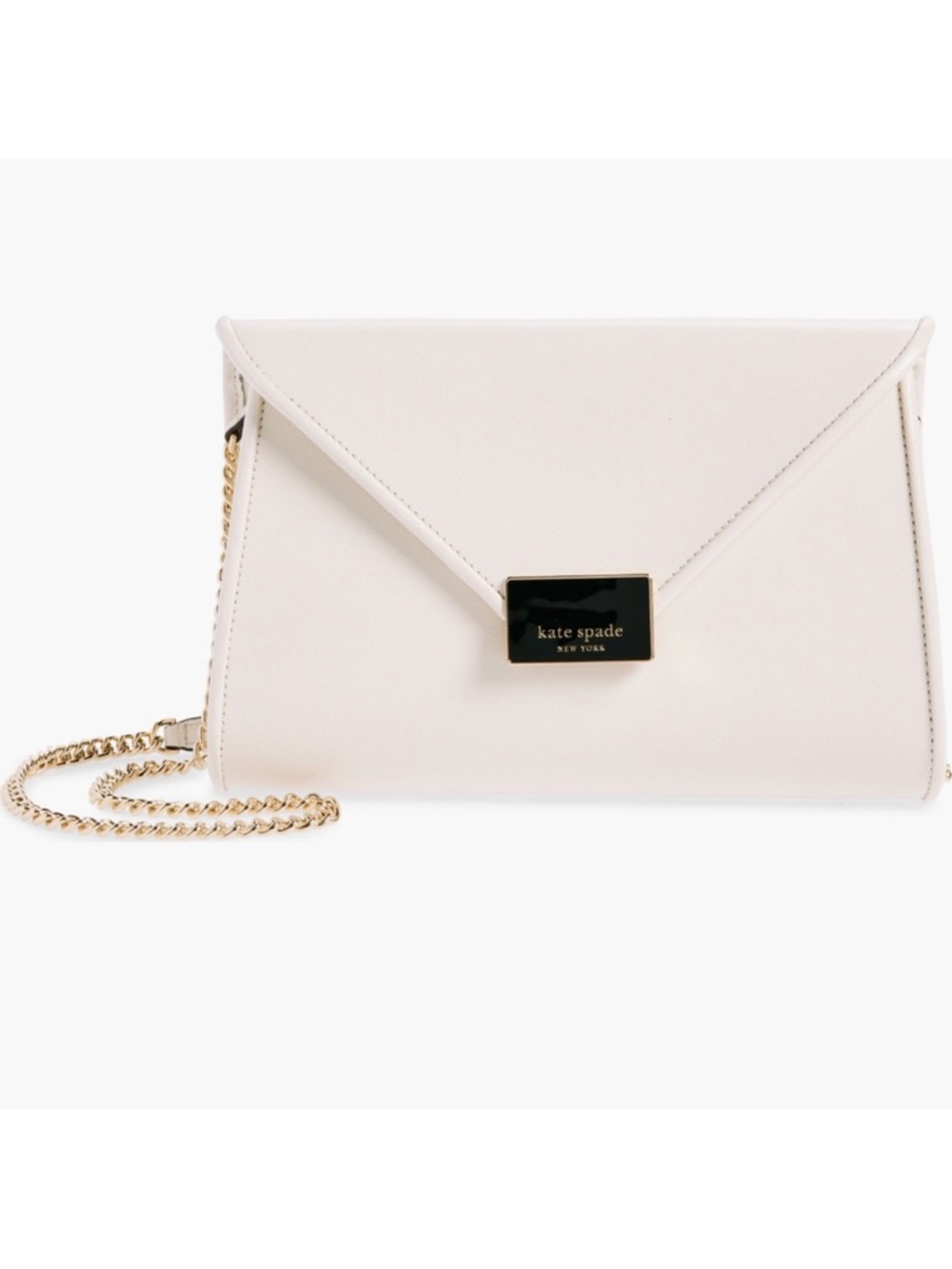Kate Spade anna medium envelope leather convertible clutch